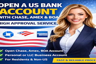 help you open US bank account with chase bank american express