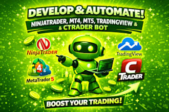 develop and automate ninjatrader, mt4 mt5, tradingview strategy and ctrader bot