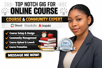 skool community setup create  kajabi online course content and skool automation
