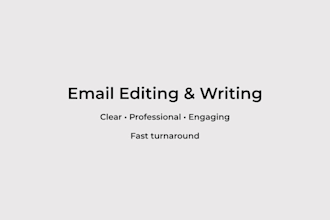 write or edit professional, clear and engaging emails or content