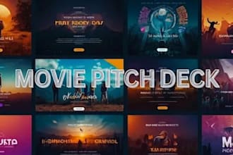 design stunning movie pitch deck, film pitch deck and TV series presentation