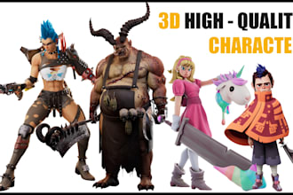 create stunning stylized cartoon 3d character models