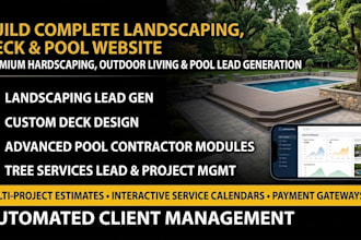 generate hardscaping deck pool and tree lead and build website