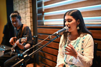 be indian female singer, hindi, bollywood, punjabi, custom vocal songwriter