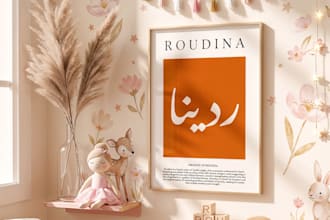create personalized name wall art
