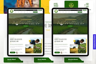 design high converting farmer, agriculture and farming website