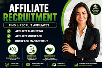 recruit affiliates and influencers for your affiliate program