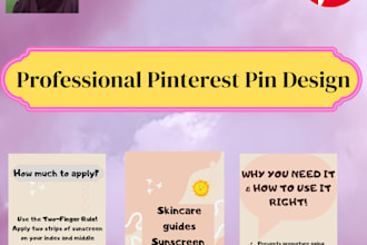 design professional and viral pinterest pins for your brand