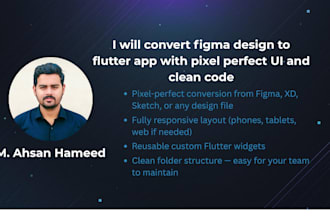 convert figma design to flutter app with perfect UI and clean code