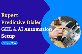 build predictive dialer ghl ai receptionist for appointment setting