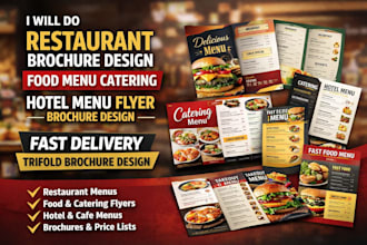 restaurant brochure design food menu catering hotel menu flyer brochure design
