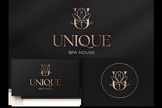 design luxury minimalist logo for jewelry, spa, and fashion brands