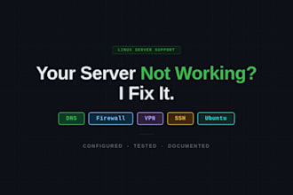 set up and troubleshoot linux dns firewall and VPN