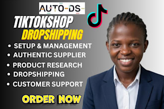 setup automated tiktok shop dropshipping with autods winning product with SEO