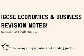 create igcse business and economics revision notes
