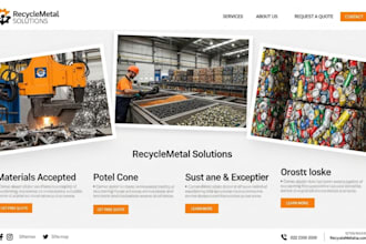 design squarespace scrap metal business website metal recycling website
