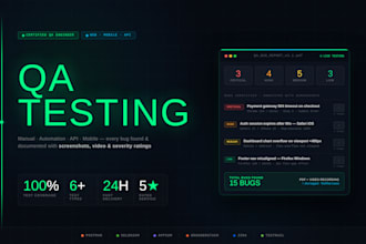 test your website, web app, and mobile app and deliver detailed bug reports
