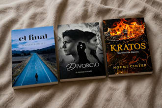 design a book cover for romance, fantasy, kindle or wattpad