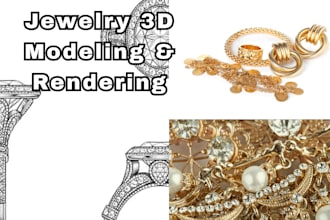 design custom 3d jewelry models for rings, pendants, and bracelets