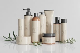 make 3d product mockup 3d beauty product display, fsu, retail and gondola