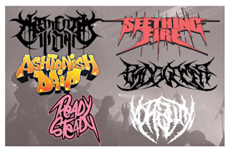 make metal, punk, pop, rock, psychedelic band logo