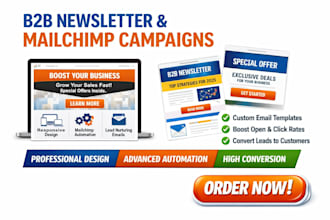 design b2b newsletter mailchimp campaign template business email marketing
