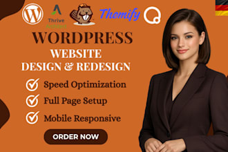 design wordpress website using beaver builder oxygen thrive architect themify