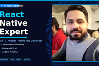 develop a cross platform mobile app using react native for ios and android