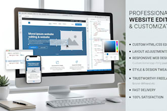 edit and customize your HTML CSS website