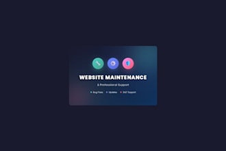 provide monthly website maintenance and support