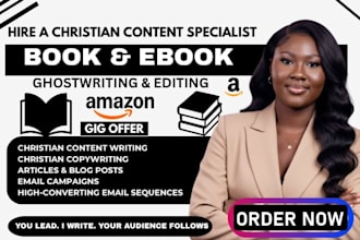 ghostwrite christian content articles newsletters email sequences