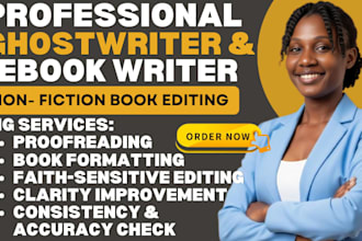 be your ghost book writer, KDP book writer, ebook and non fiction ghostwriter