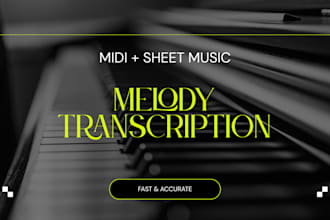 transcribe music into midi or sheet music