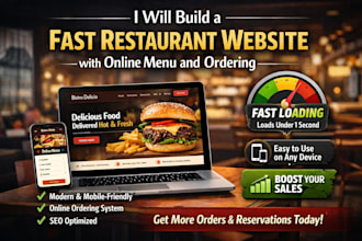 create a fast, mobile friendly restaurant website with menu