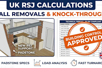 provide rsj steel beam calculations for UK wall removals