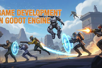 develop 2d 3d game multiplayer game in godot with source code and debugging