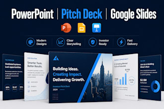 design professional pitch decks and slides