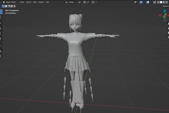 fix rig vrchat avatar, vroid, vrm, weight paint, mmd, blendshape, iclone, sfm