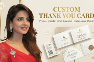 design a professional amazon thank you card or insert card