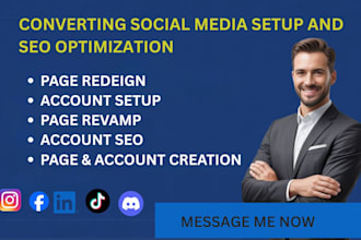 be your social media account profile creation and high convert setup optimize