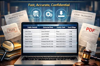do public records for you and extract data from record data