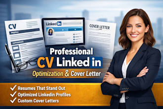 create professional resume CV create linkedin optimize build cover letter design