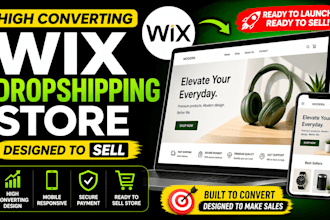 build a wix dropshipping store with winning products and premium design
