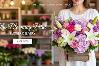 design squarespace florist shop website flower delivery business service website