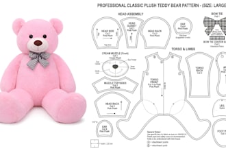 be your plushie sewing pattern maker for plush toy, clothing, stuffed animal toy