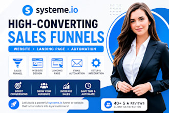 build systeme io sales funnel, systeme io website, systeme io landing page