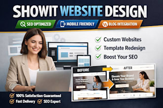 customize showit website redesign showit template blog seo business service page