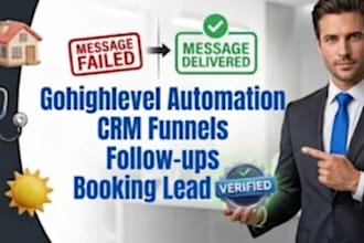 setup gohighlevel automation, CRM funnels and followups for bookings