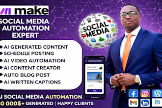 do ai social media auto posting make com n8n ai automation workflow make com
