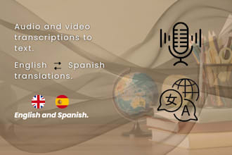 transcripcion y traduccion de textos o audios